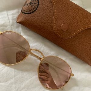 RAY BANS - Basically New Pink Reflective Lenses